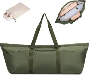 sportsnew Large Yoga Mat Bag with Shoes Compartment and Wet Pocket Ladies Pilates Gym Tote Bag with Yoga Mat Holder Strap for Women Men Workout Carrier Stuff Accessories
