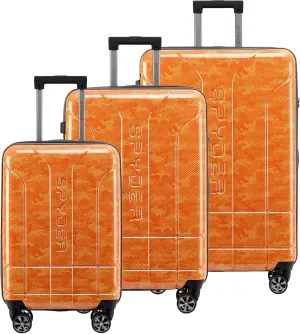 Spyder Matrix 3 Piece Luggage Set with 360° Spinner Wheels, TSA Approved Lock, (20 Inch, 25 Inch, 29 Inch), Orange