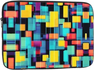 Square Geometry Diagram Prints Portable Laptop Sleeve Case 15 inch, Ideal for Men and Women's Business Travel, and Office Use