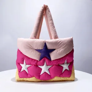 Starry Quilted Puffed Handbag