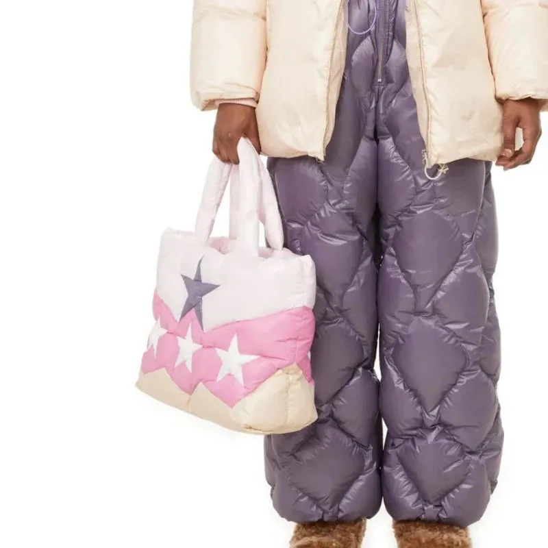 Starry Quilted Puffed Handbag