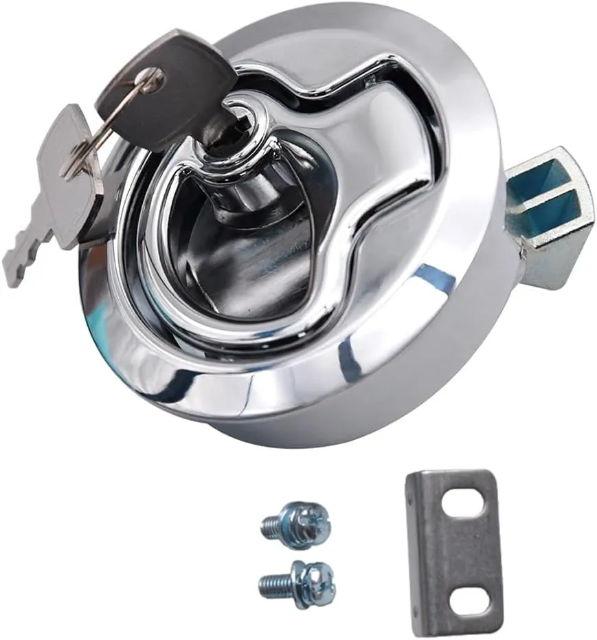 Steelless Hatch Round Pull Latch, Boat Slam Latch Flush Pull Slam Latches Round Plastic Round, for RV Boat Door Hatch Cabinet Pull Locking Deck Hatch Door