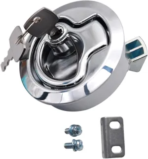 Steelless Hatch Round Pull Latch, Boat Slam Latch Flush Pull Slam Latches Round Plastic Round, for RV Boat Door Hatch Cabinet Pull Locking Deck Hatch Door