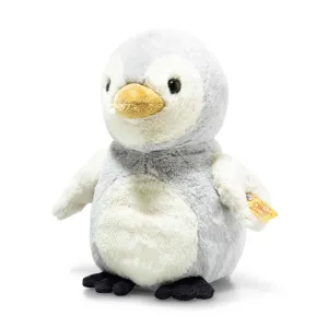 Steiff Lio Baby Penguin Plush Toy - Premium Stuffed Penguin for Kids, Machine Washable, Ages 0  (Light Gray, 8")