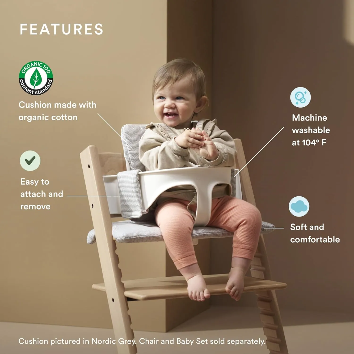 Stokke Tripp Trapp Classic Cushion 2, Mickey Celebration - Pair with Tripp Trapp Chair or High Chair for Support & Comfort - Machine Washable