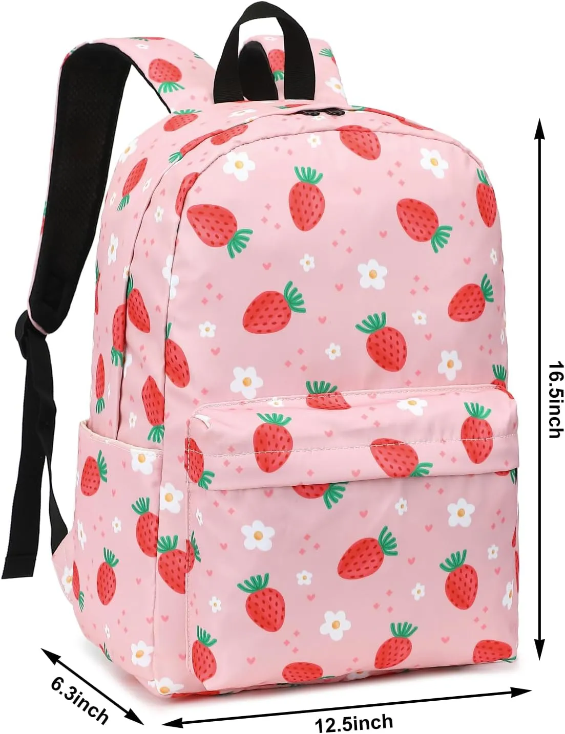 Strawberry Backpack for Girls Women Teens, School Backpack College Bookbags Ladies Laptop Backpacks