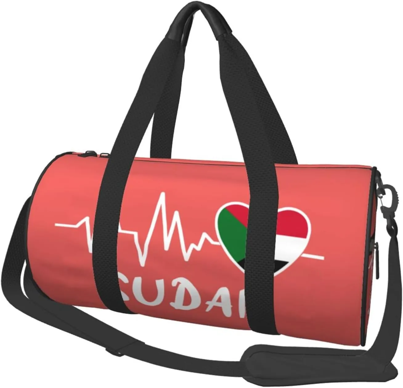 Sudan Heartbeat Duffel Bag Gym Bag Travel Sports Tote Large Foldable Beach Swim Yoga3