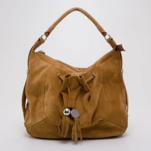 Suede Drawstring Hobo