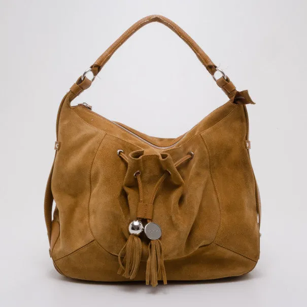 Suede Drawstring Hobo