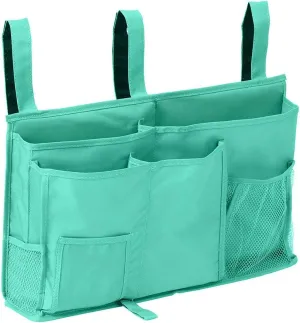 Sugaroom Bedside Storage Caddy, Bunk Bed Organizer Bed Storage Pocket Bedside Organizer Hanging Bed Storage Caddy for College Dorm Room, Hospital Bed Rails, Baby Bed, Camp (Green)