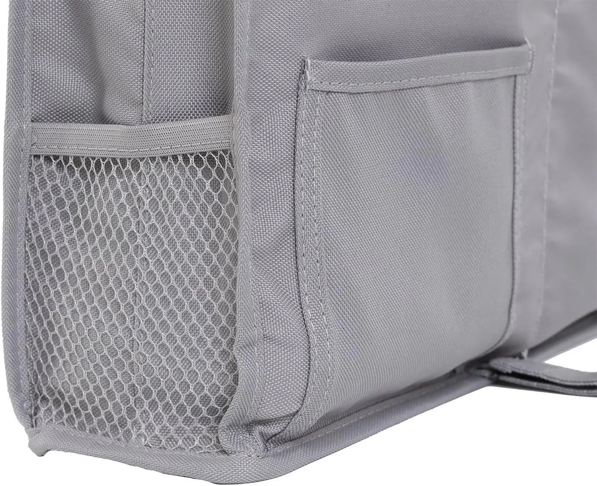 Sugaroom Bunk Bed Organizer - Bedside Storage Caddy with Pockets for College Dorm, Hospital, Baby Bed & Camp (Grey)