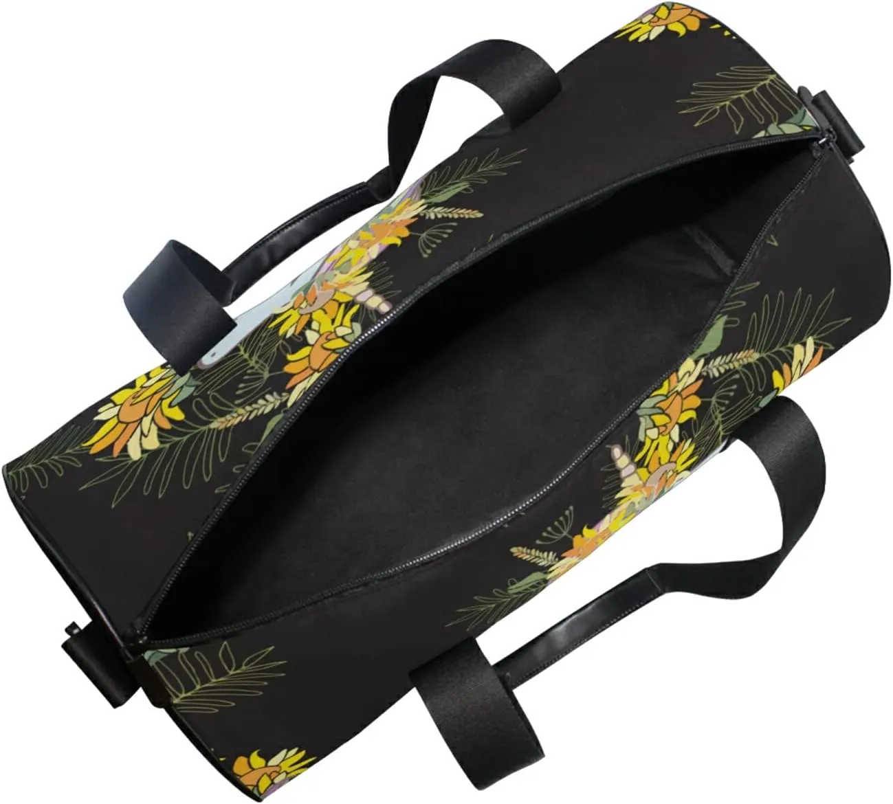 Sunflower With Unicorns Duffel Bag,Canvas Travel Bag for Gym Sports and Overnight
