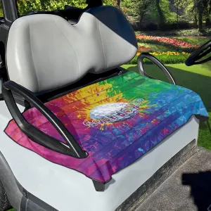 Suobstales Golf Cart Seat Covers, Golf Cart Seat Towel/Blanket Fit for 2-Person Club Car Seat Covers, Machine Washable