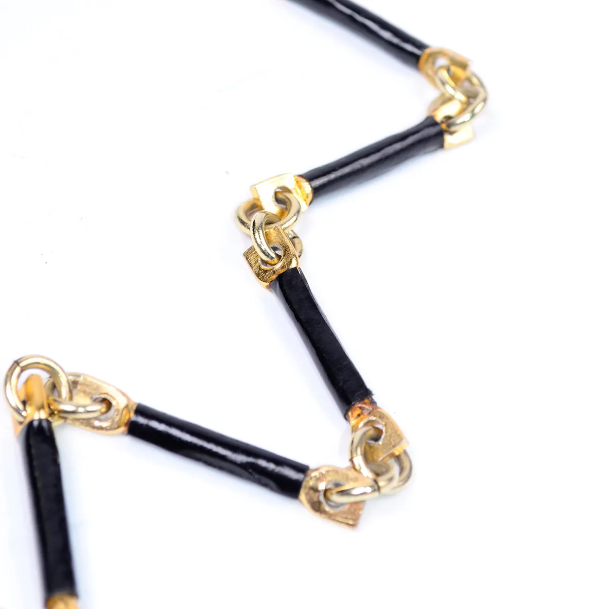 Susan Gail Black Suede Evening Bag w/ Gold Link Chain Strap