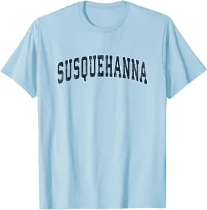 Susquehanna Pennsylvania PA Vintage Sports Design Navy Desig T-Shirt