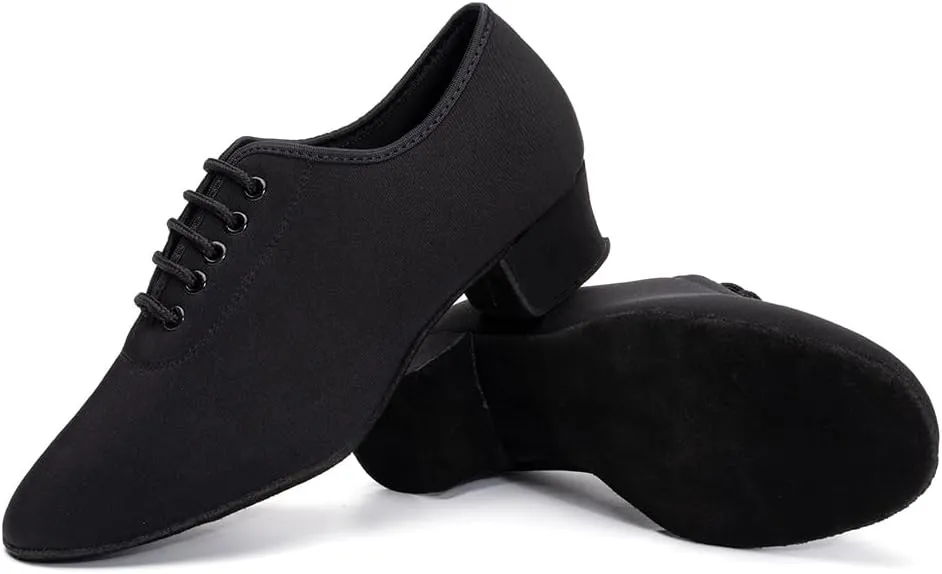 SWDZM Men&Women Ballroom Dance Shoes Lace-up Closed Toe Latin Modern Performance Dance Practice Teaching Shoes,Model KCNJ
