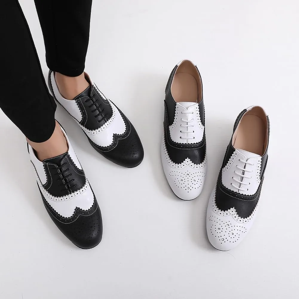 SWDZM Mens Leather Latin Dance Shoes Character Social Party Ballroom Dance Shoes