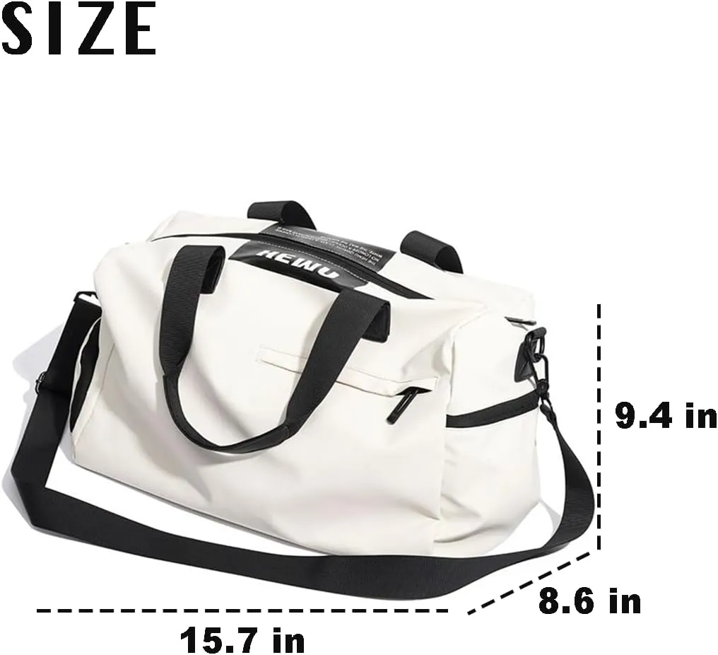Swim Gym Bag Sports Travel Duffel Bag Lightweight Weekender Overnight Yoga Bag Casual Daypack Fashion Tote Bag College (Brown)