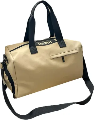 Swim Gym Bag Sports Travel Duffel Bag Lightweight Weekender Overnight Yoga Bag Casual Daypack Fashion Tote Bag College (Brown)