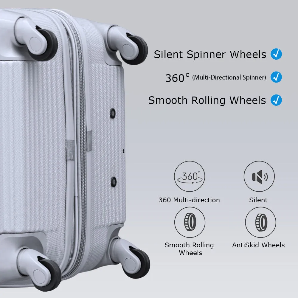 Swiss Class Line ABS | Lightweight Expandable Luggage Bag with Spinner Wheels | 4 Piece Set 20, 24, 28, 32 Inches