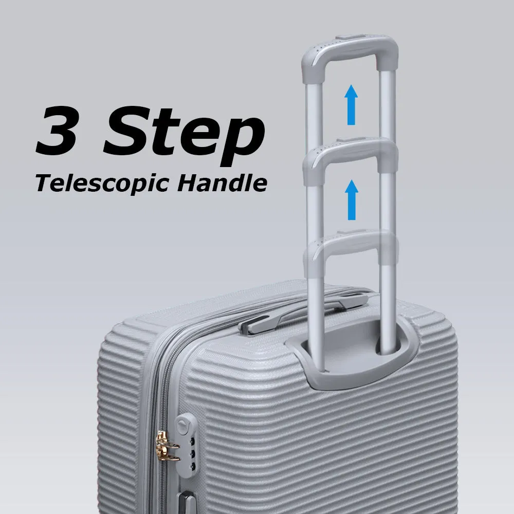 Swiss Class Line ABS | Lightweight Expandable Luggage Bag with Spinner Wheels | 4 Piece Set 20, 24, 28, 32 Inches