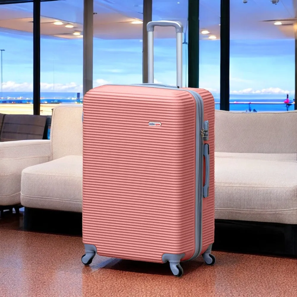 Swiss Class Line ABS | Lightweight Expandable Luggage Bag with Spinner Wheels | 4 Piece Set 20, 24, 28, 32 Inches