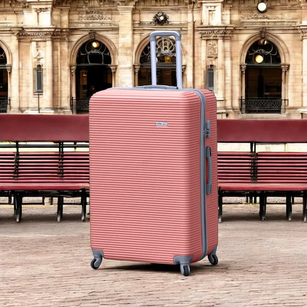 Swiss Class Line ABS | Lightweight Expandable Luggage Bag with Spinner Wheels | 4 Piece Set 20, 24, 28, 32 Inches