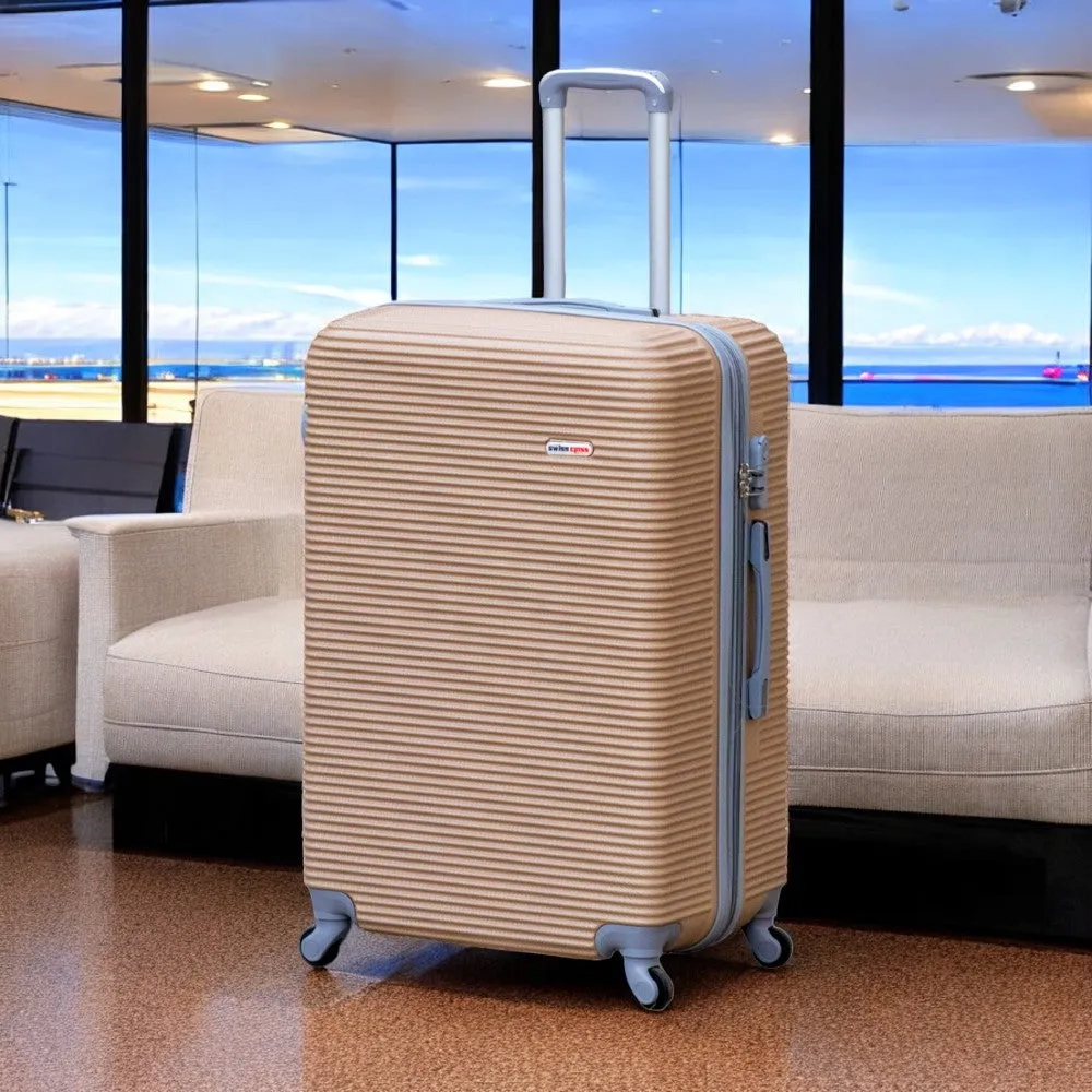 Swiss Class Line ABS | Lightweight Expandable Luggage Bag with Spinner Wheels | 4 Piece Set 20, 24, 28, 32 Inches
