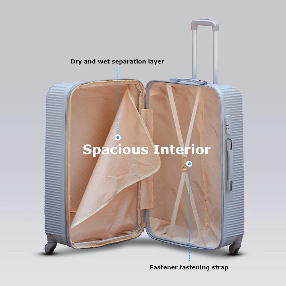 Swiss Class Line ABS | Lightweight Expandable Luggage Bag with Spinner Wheels | 4 Piece Set 20, 24, 28, 32 Inches
