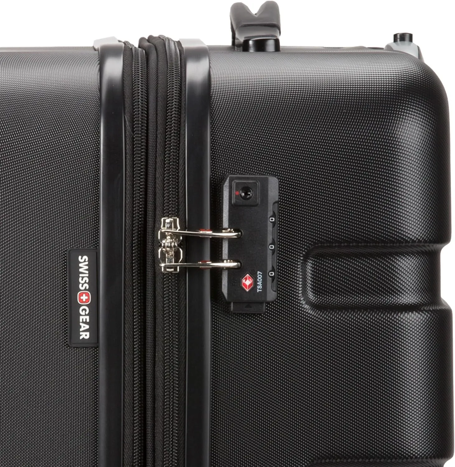 SwissGear 7366 Hardside Expandable Luggage with Spinner Wheels, Black, Checked-Large 27-Inch
