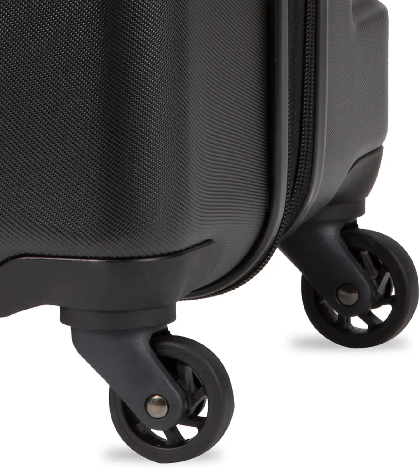 SwissGear 7366 Hardside Expandable Luggage with Spinner Wheels, Black, Checked-Large 27-Inch
