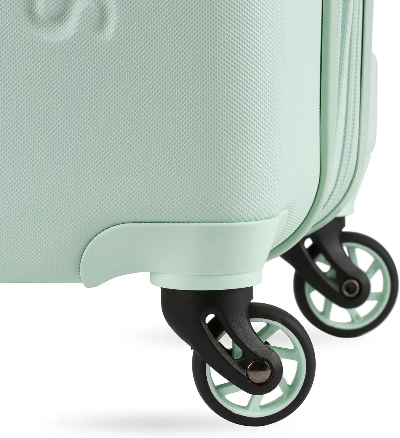 SwissGear 7366 Hardside Expandable Luggage with Spinner Wheels, Clearly Aqua, Checked-Medium 23-Inch