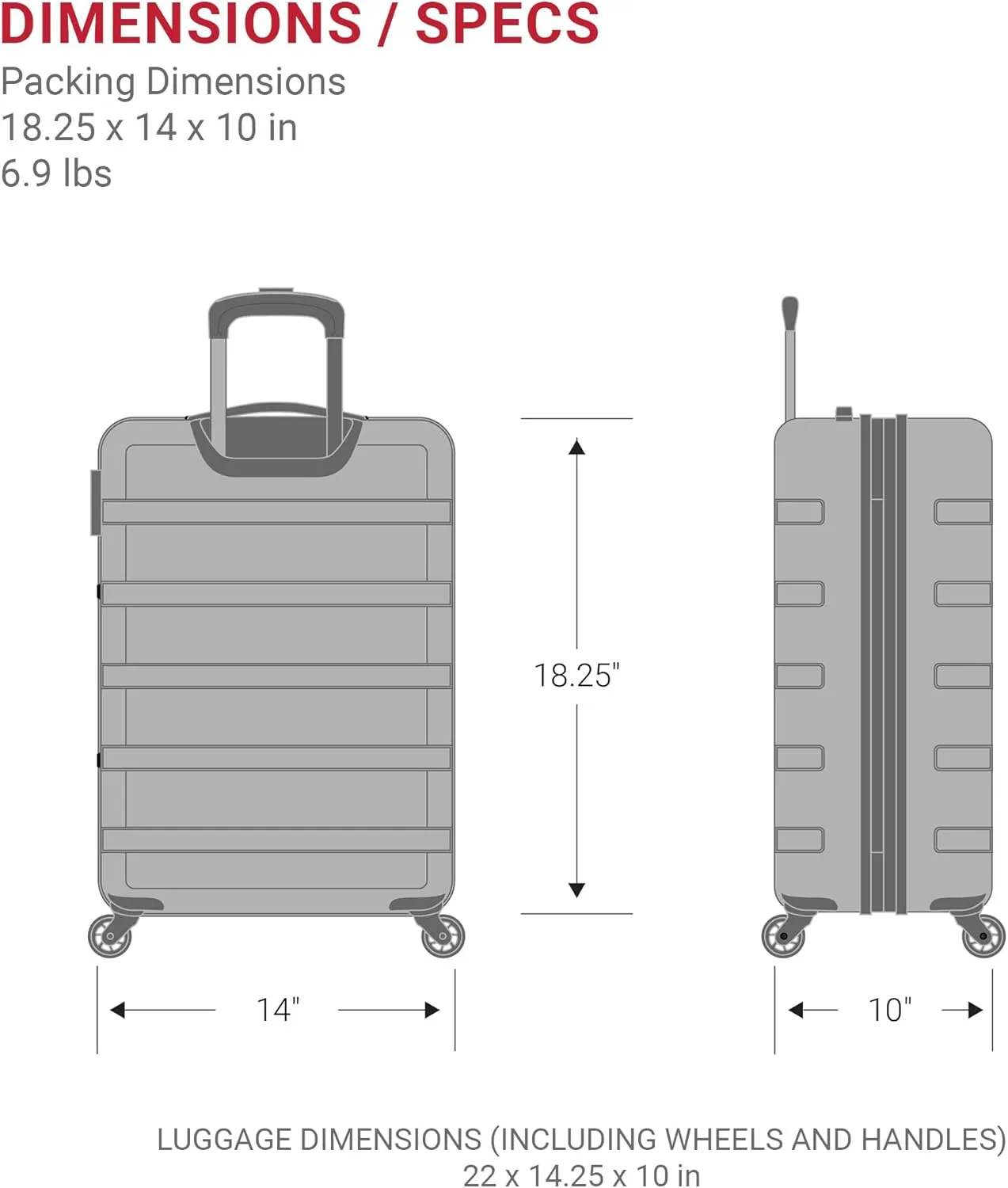 SwissGear 7366 Hardside Expandable Luggage with Spinner Wheels, Evening Haze, Carry-On 19-Inch