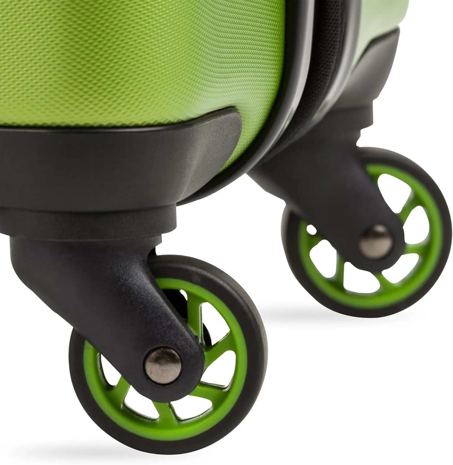 SwissGear 7366 Hardside Expandable Luggage with Spinner Wheels, Green, Checked-Medium 23-Inch