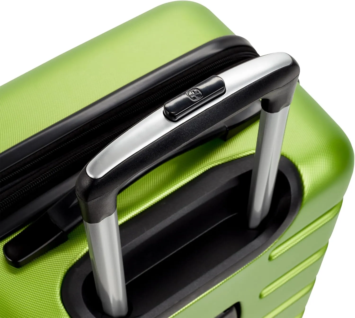 SwissGear 7366 Hardside Expandable Luggage with Spinner Wheels, Green, Checked-Medium 23-Inch