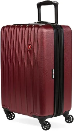 SwissGear 8018 Hardside Expandable Luggage with Spinner Wheels, Wine, Carry-On 20-Inch
