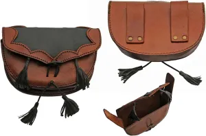 SZCO Supplies Medieval Black/Brown Belt Bag Leather Bag