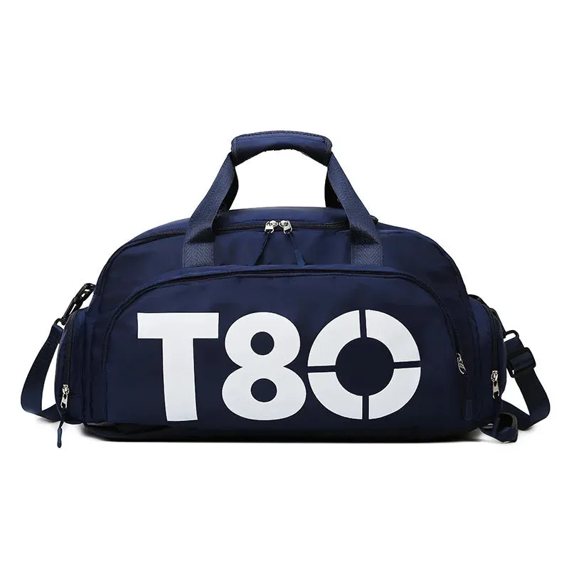 T-80 Multi-Functional Fitness Backpack – Dry/Wet Separation, Shoe Compartment, Sports Training, Travel Shoulder Bag