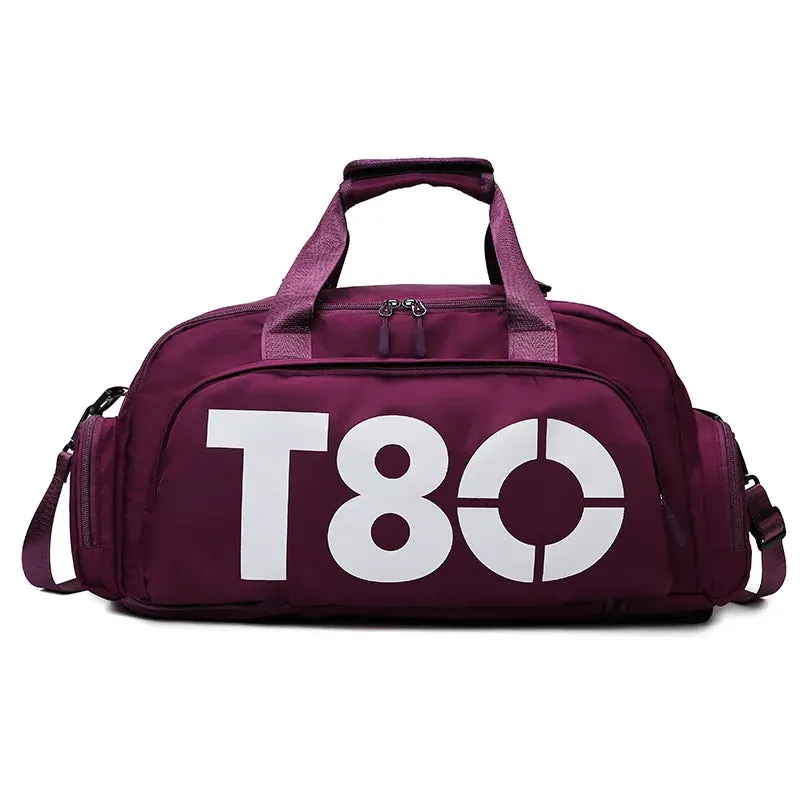 T-80 Multi-Functional Fitness Backpack – Dry/Wet Separation, Shoe Compartment, Sports Training, Travel Shoulder Bag