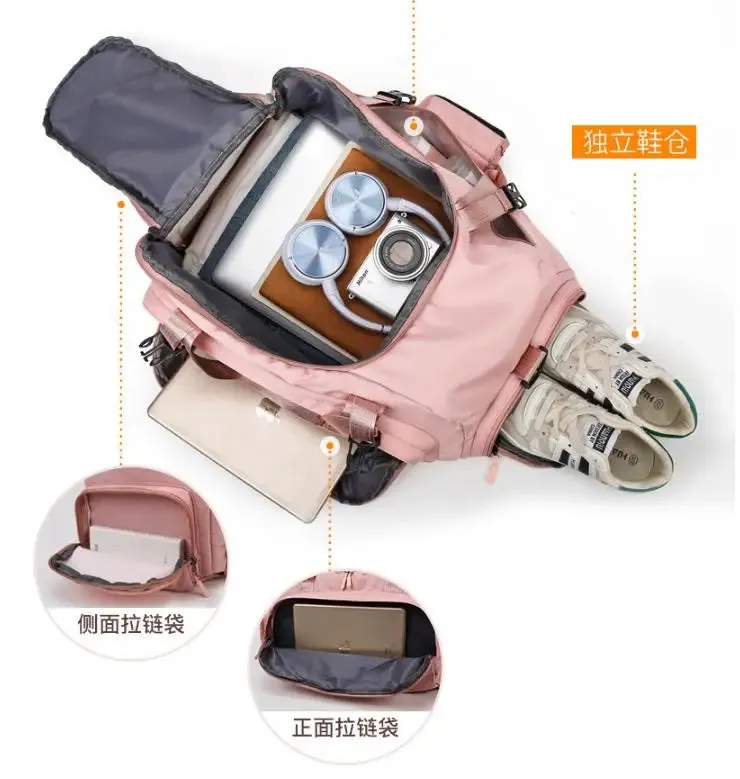 T-80 Multi-Functional Fitness Backpack – Dry/Wet Separation, Shoe Compartment, Sports Training, Travel Shoulder Bag