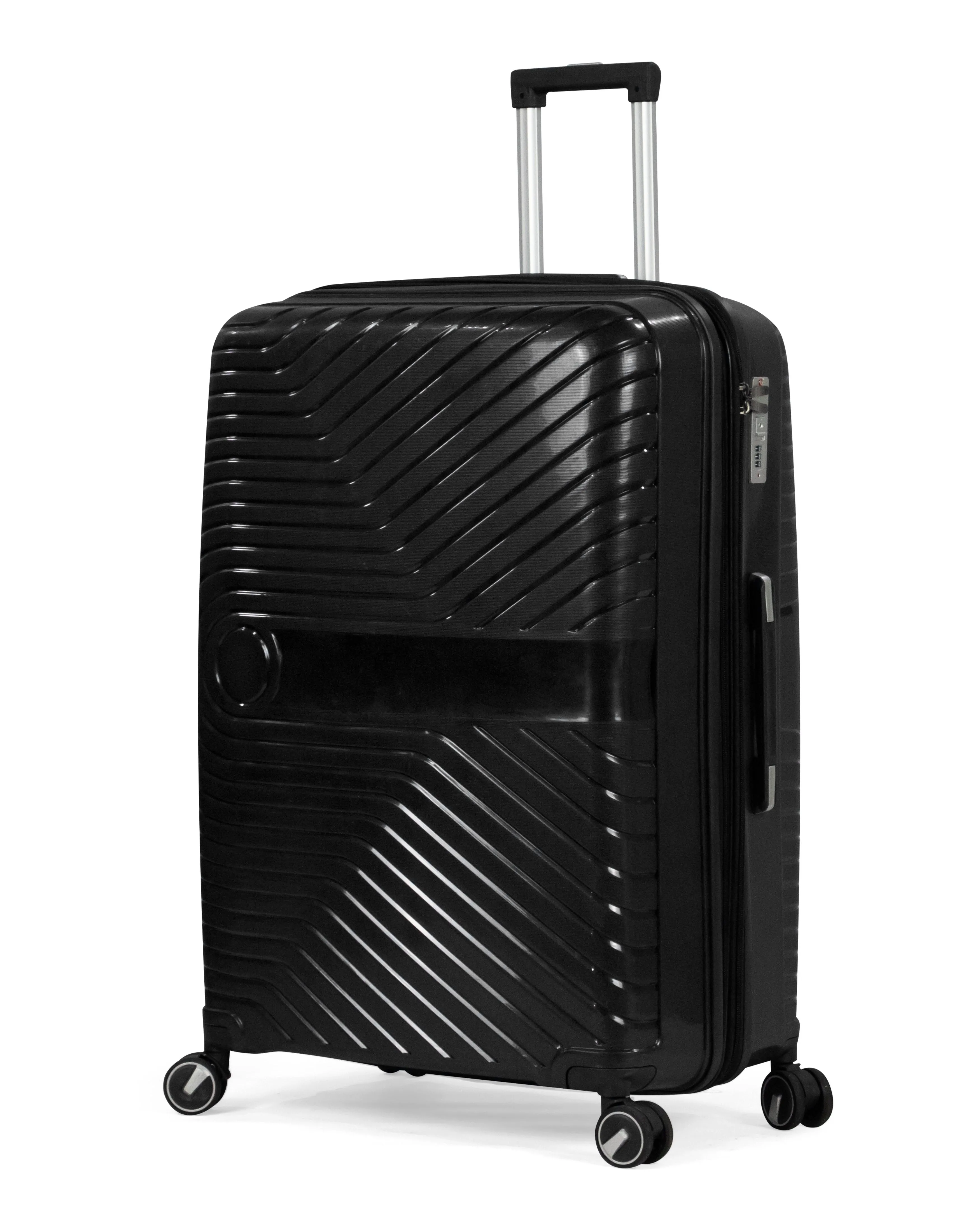 TAJ- Comlpete Luggage Set 3 Piece -UNBREAKABLE PP(Black)