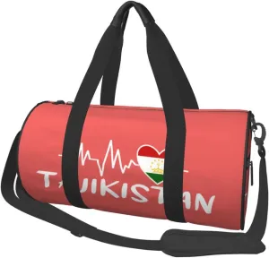 Tajikistan Heartbeat Duffel Bag Gym Bag Travel Sports Tote Large Foldable Beach Swim Yoga8