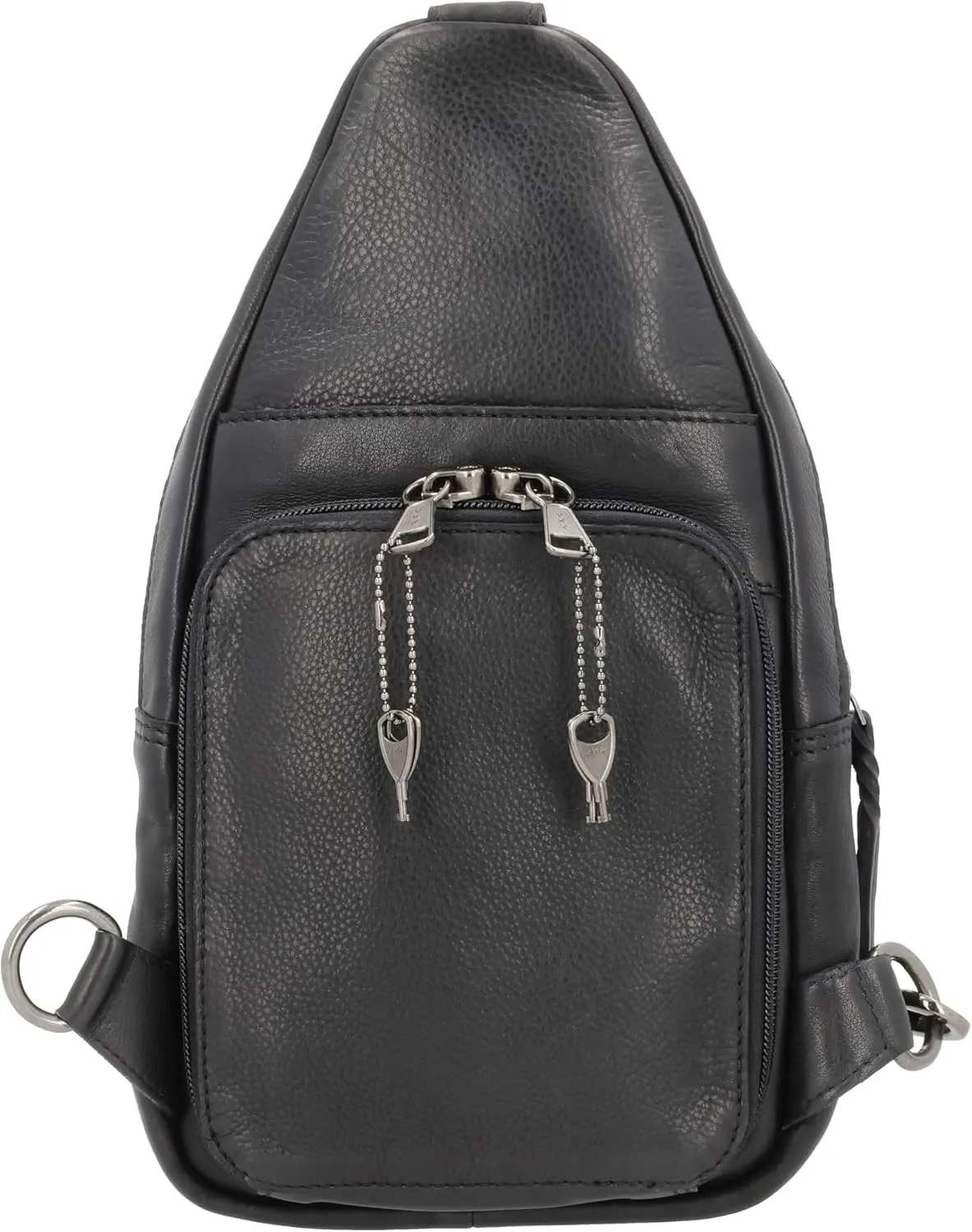 Taylor Leather Unisex Tactical Gun Holster Sling Backpack - Medium Frame Handgun -Two concealment pockets with Locking Zippers and Universal Holster (Black) - 7" L x 12" H x 3.5 D