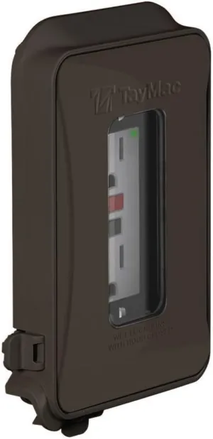 TayMac ML450Z Single-Gang Weatherproof Expandable Flat Plastic Device In-Use Cover, 16-in-1 Configurations Bronze Finish