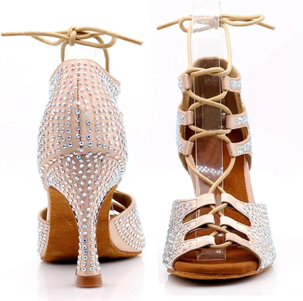 TDA Women's Sexy Lace-up Peep Toe