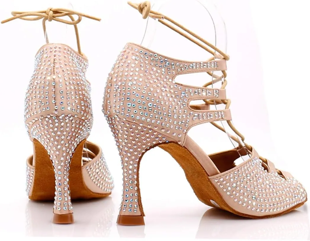 TDA Women's Sexy Lace-up Peep Toe