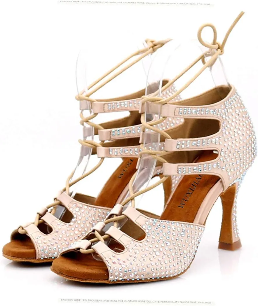 TDA Women's Sexy Lace-up Peep Toe