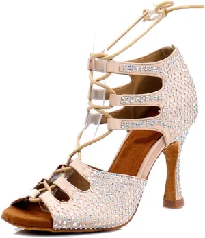 TDA Women's Sexy Lace-up Peep Toe