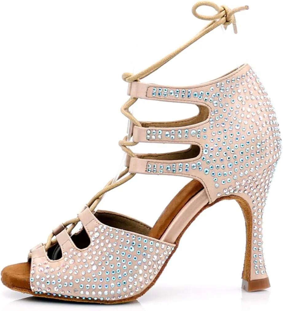 TDA Women's Sexy Lace-up Peep Toe