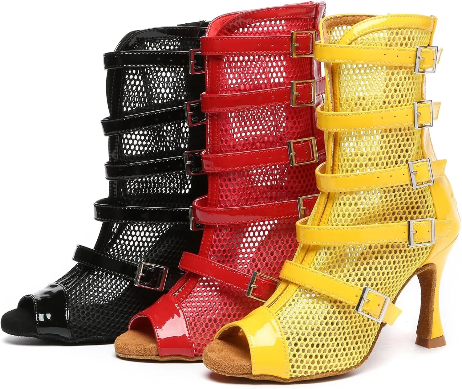 Teen Girl Womens Dance Ankle Booties with Buckle Summer Formal Party Evening Sandals Shoes